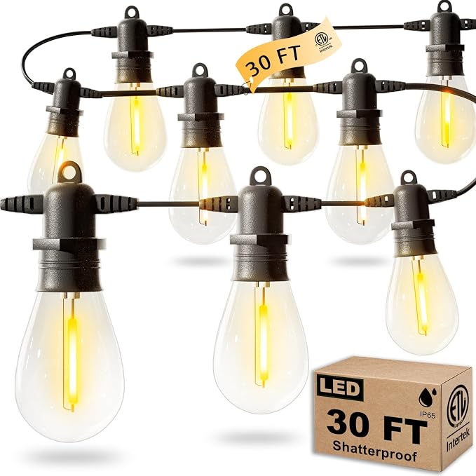 30FT LED Outdoor String Lights by Jerritte