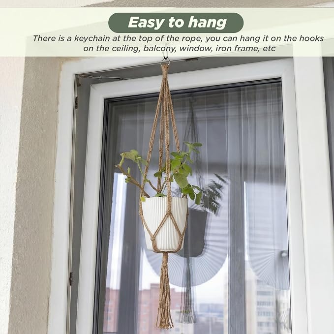 EBOOT 2 Pack 41 48 Inch Large Macrame Plant Hanger Rope to Hang Flower Pot - Image 7