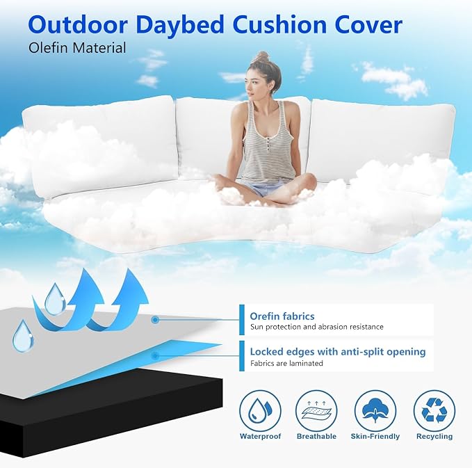 Outdoor Curved Sofa Cushion Cover - Image 3