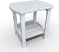 Adirondack Outdoor Side Table, 2-Tier Sturdy Patio End Table Weather Resistant by THOEOE