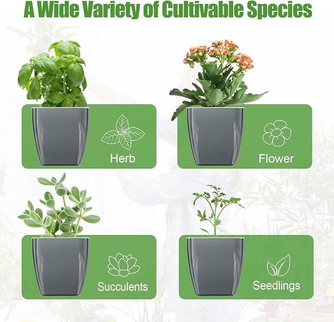 8 Pack 4-inch Plant Pots Indoor Garden Decorative Flower pots Small - Image 6