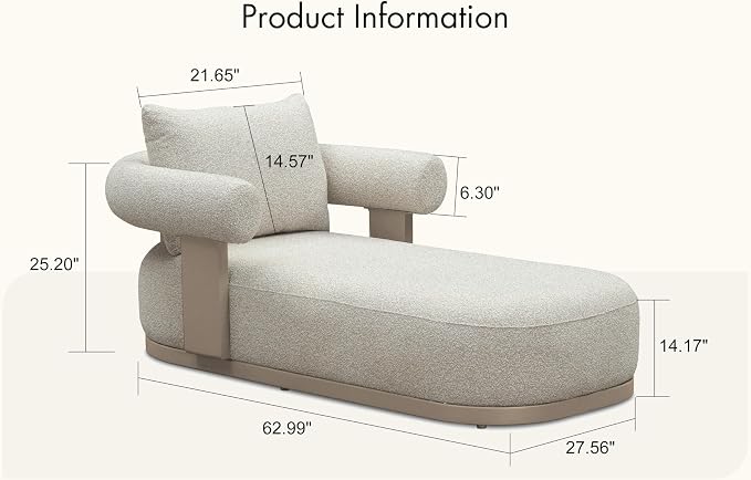 PURPLE LEAF Outdoor Chaise Lounge Chairs Set of 4 Modern Luxury Aluminum - Image 2