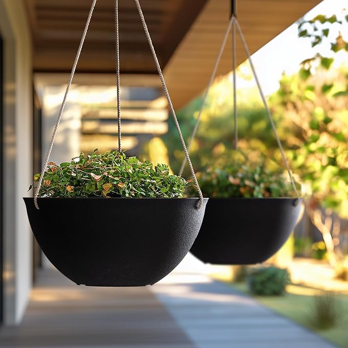 LA JOLIE MUSE Hanging Planters for Outdoor Plants, Large Hanging Planter - Image 4