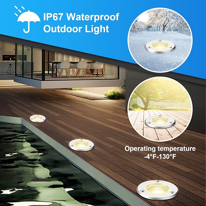 LED Landscape Lights, 12 Pack 7W Ground Lights - Image 4