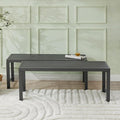 Outdoor Metal Backless Bench, Weatherproof Patio Bench by Unknown