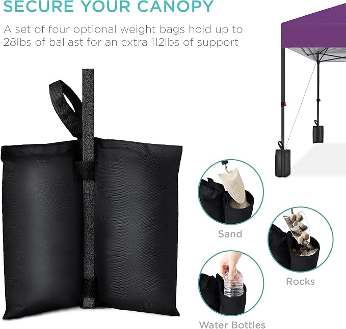 Best Choice Products 12x12ft Pop Up Canopy Tent, Outdoor Shade, 1 Person 1 - Image 5