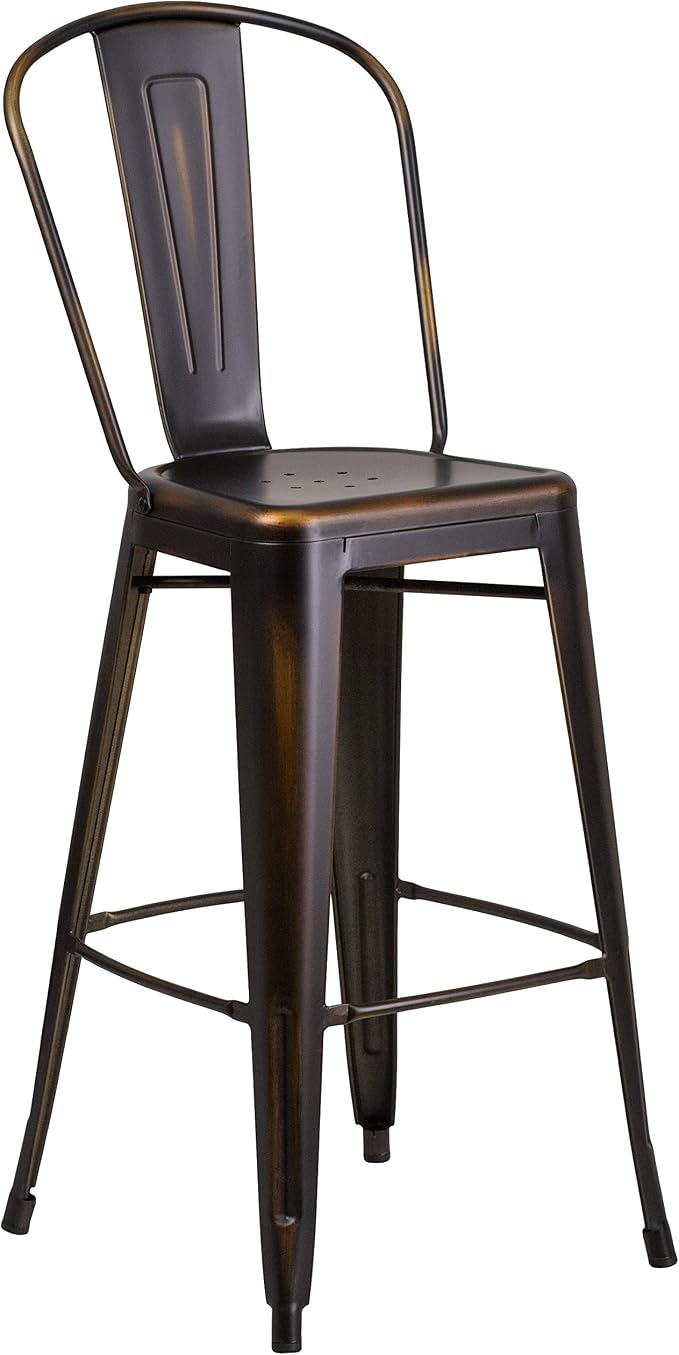 EMMA + OLIVER Commercial Grade 30" H Distressed Copper Metal Indoor-Outdoor - Image 3