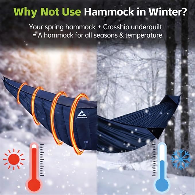 Camping Hammock with Mosquito Net & Hammock Underquilt and Rain Fly Tarp - Image 5