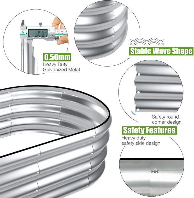 SnugNiture Galvanized Raised Garden Bed - Image 2