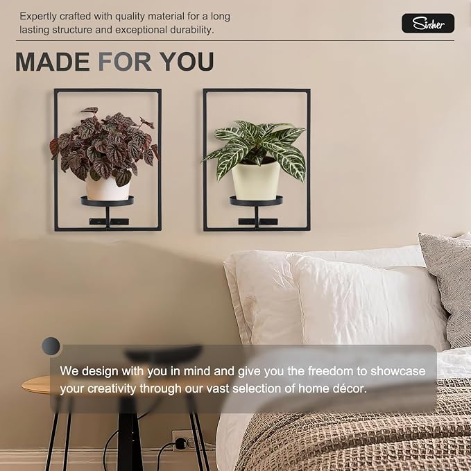 Sisher Plant Stand Indoor Outdoor, Window Plant Shelf Picture Frame Wall Plant - Image 4