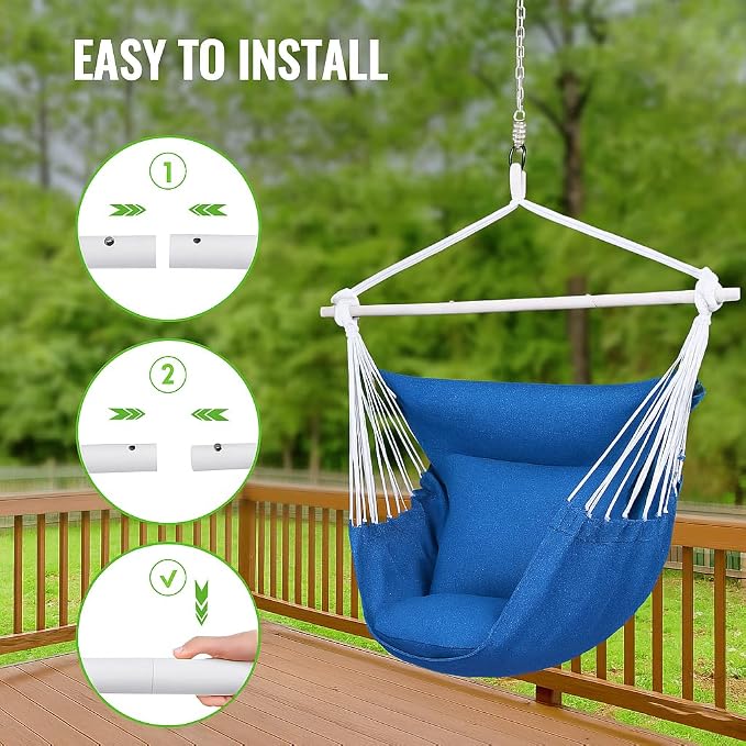 Backyard Expressions Hanging Hammock Chair Swing - Image 6