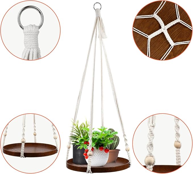 E-Know Macrame Plant Hanger - Image 2