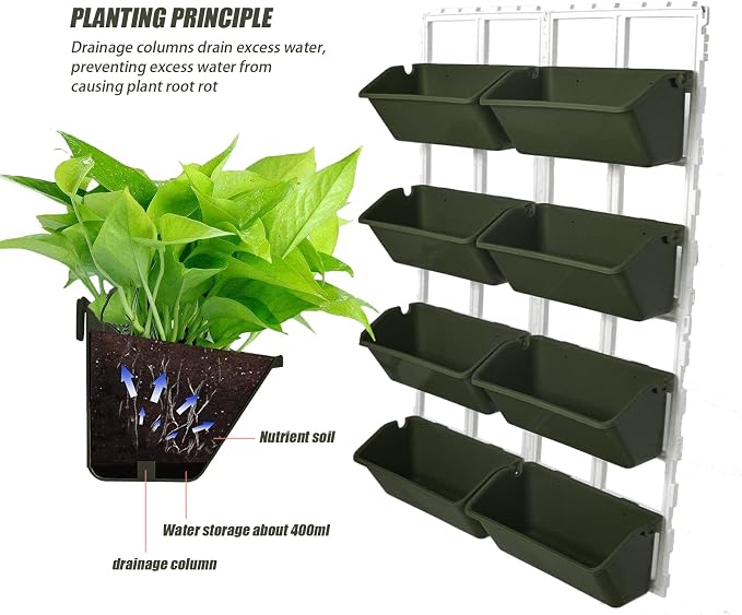 LOYALHEARTDY Vertical Garden Wall Planter Wall Mounted Planter 4-Tier Vertical - Image 2