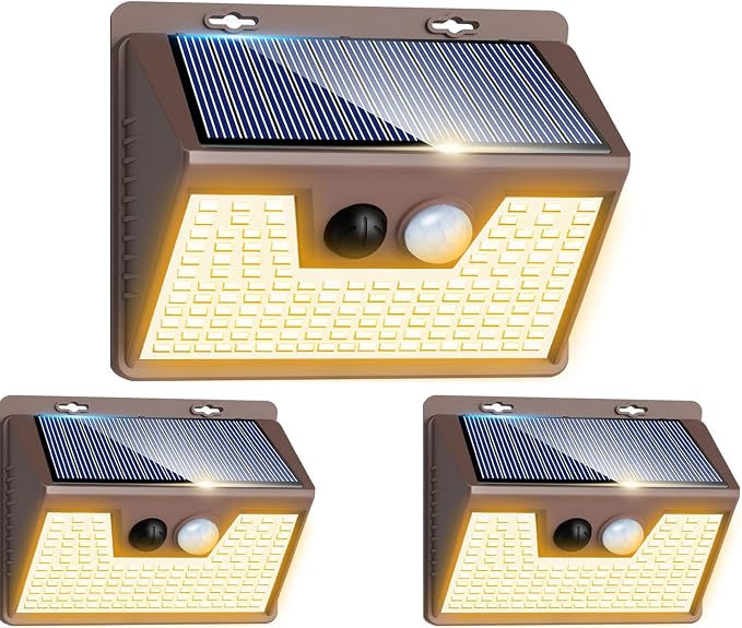 Peasur Solar Lights Outdoor Motion Sensor Waterproof, 3 Modes Security Wall by Peasur
