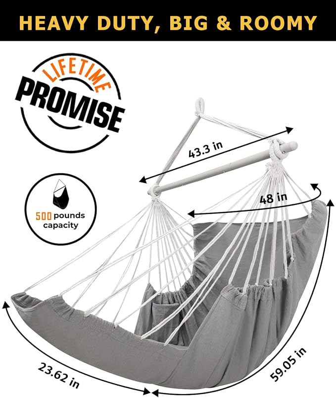 ADVOKAIR Hanging Hammock Chair Large Swing Chair - Image 4