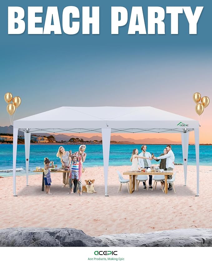 10x20 Pop Up Canopy, 2 Central Lock Easy Set-up Outdoor Party Tent - Image 9