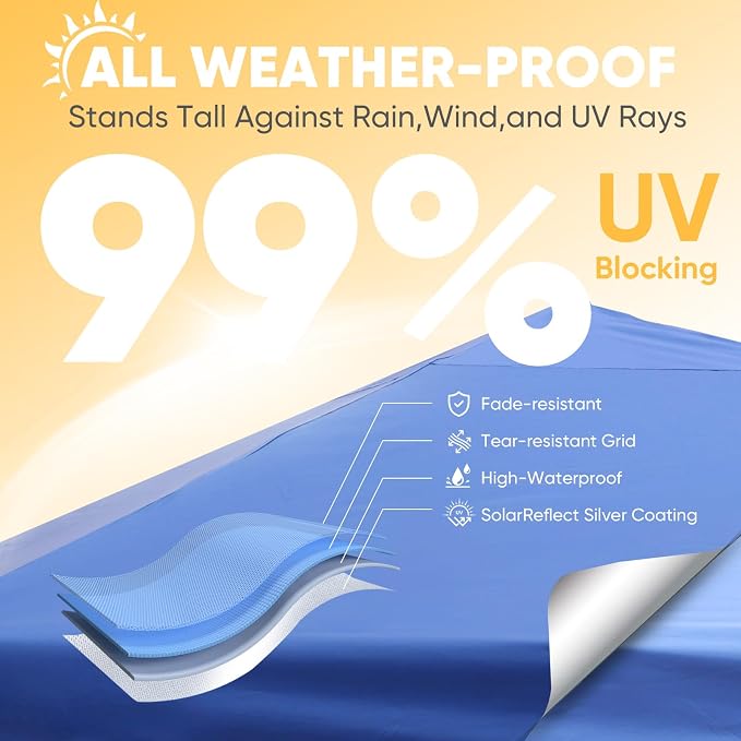 Sekey 10x10 Instant Pop Up Canopy – One Push Setup Easy Up Gazebo; 99% UV - Image 4
