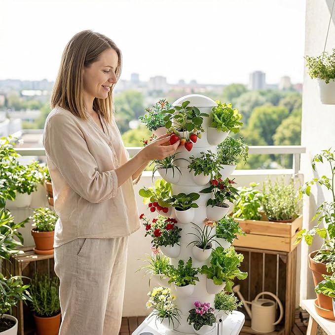 Vertical Hydroponic Tower Garden Growing System - Image 5