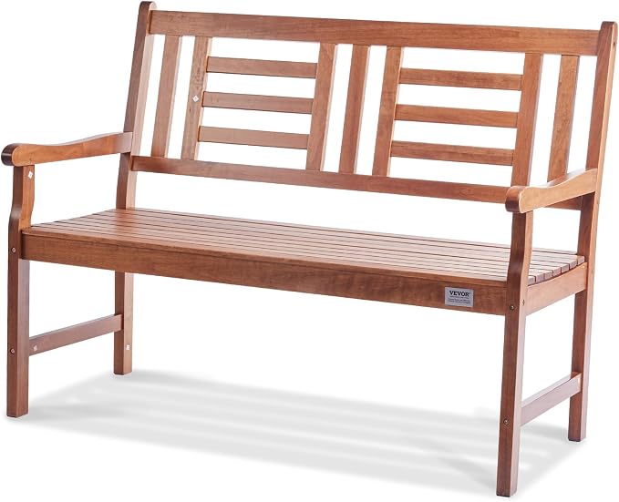 VEVOR Wood Outdoor Bench, 2-Person Garden Bench - Image 9