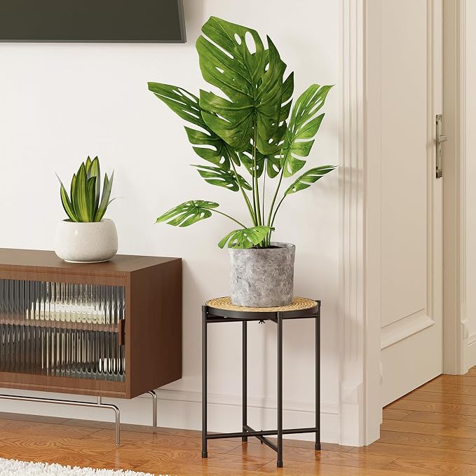 Bamworld Indoor Plant Stand Tall Plant Table Corner Plant Stool Boho Small - Image 3