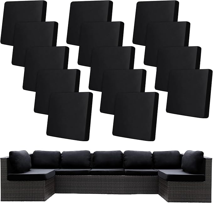 14 Pcs Stretch Patio Cushion Covers, Outdoor Couch Covers Replacement, Outdoor by BIETYONE