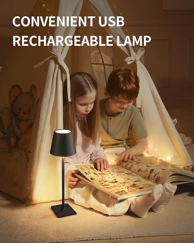 KDG Cordless Table Lamp, Portable LED Desk Lamp, 5000mAh Battery Operated - Image 9