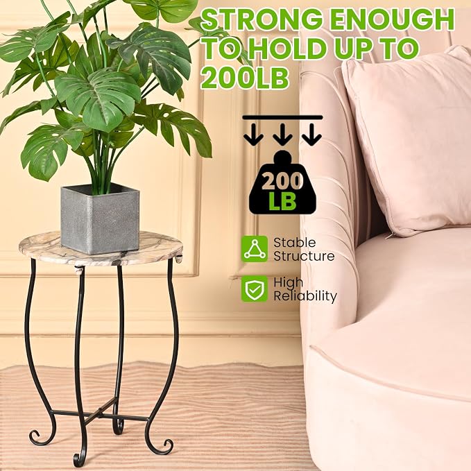 Patio Side Table, Versatile 14" Round Side Table - Image 7