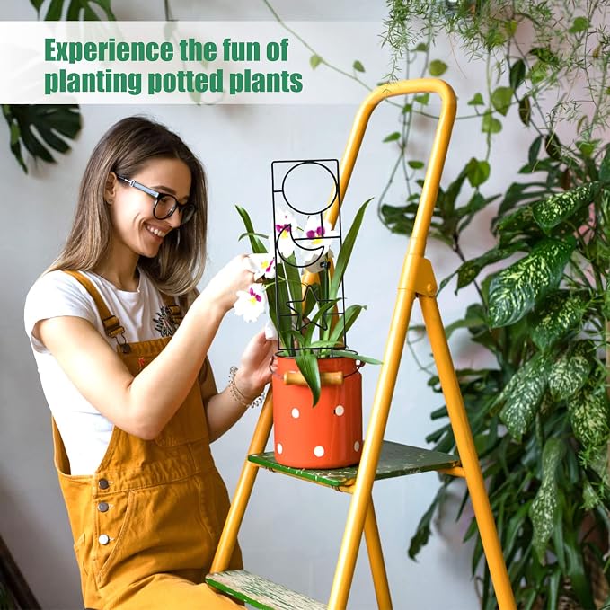 Plant Trellis for Climbing Plants Indoor, 15.94Inch Small Garden Metal - Image 6