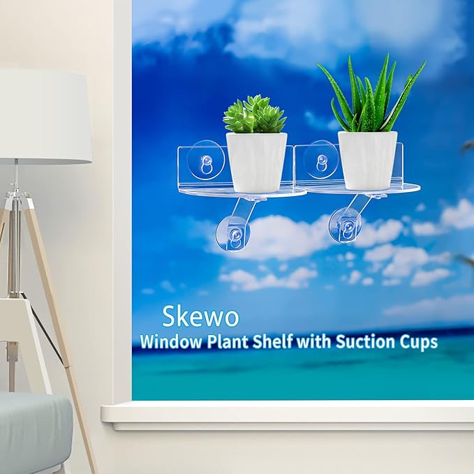 2-Pack Acrylic Window Plant Shelves - Image 2