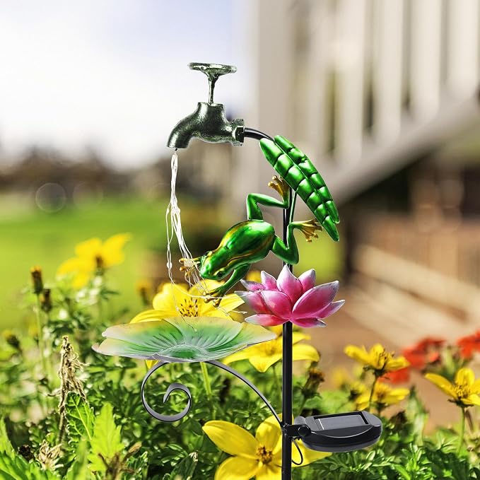 Bshine Frog Solar Outdoor Garden Lights, Waterproof Metal Solar Garden Stakes - Image 6