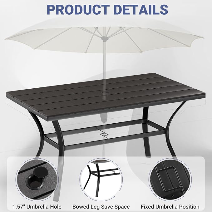 LEVELEVE 7 Piece Outdoor Patio Dining Set - Image 3