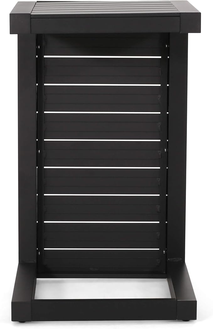 Christopher Knight Home Jesse Coral Outdoor Modern Aluminum C-Shaped End Table - Image 5