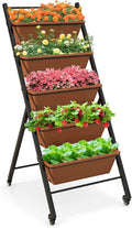 Giantex Vertical Raised Garden Bed on Wheels, 5-Tier Elevated Planter Boxes by Giantex