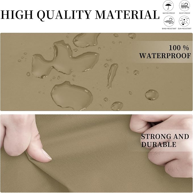 Easy-Going 600D Patio V-Shaped Sectional Sofa Cover, Heavy Duty Outdoor - Image 5