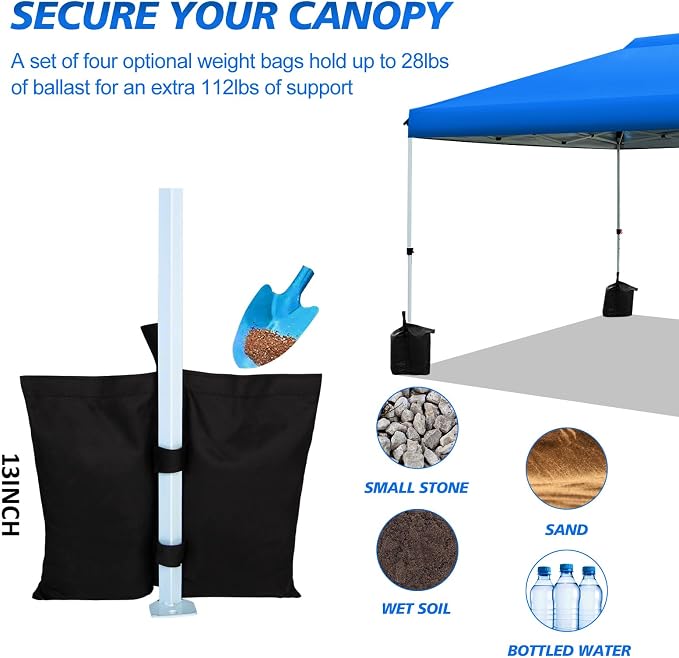 WEIZE Pop up Canopy Tent 10x10ft, 1-Button Push Setup, Instant Portable Shelter - Image 5