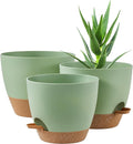 FaithLand 3-Pack Planter Pots, 10 9 8 Inch Self Watering Flower Pots by FaithLand