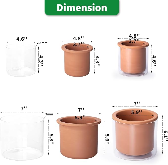 Phoenix Vine 4 Inch 6 Inch Self Watering Plants Pots, Design Terracotta Pots - Image 4