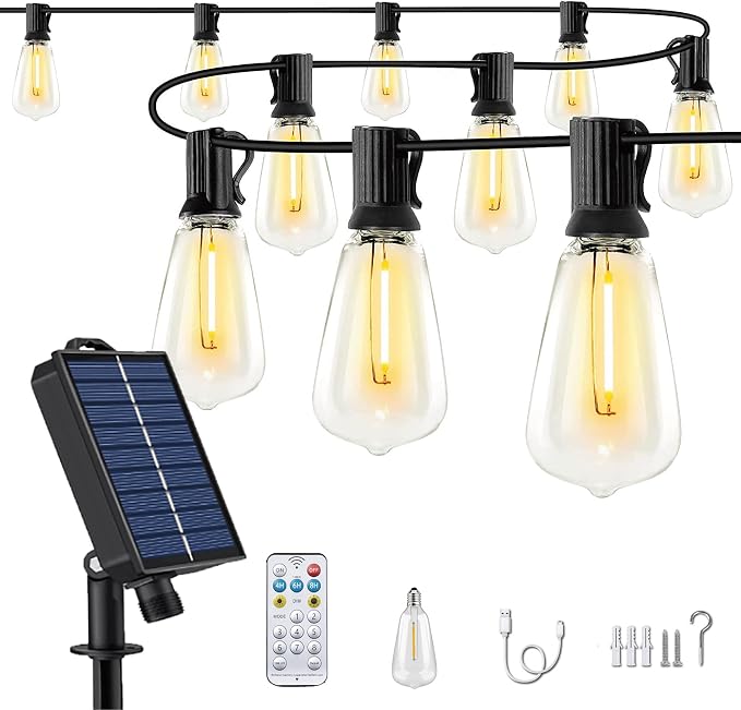 50FT Solar String Lights Outdoor Waterproof by CRLIVOING