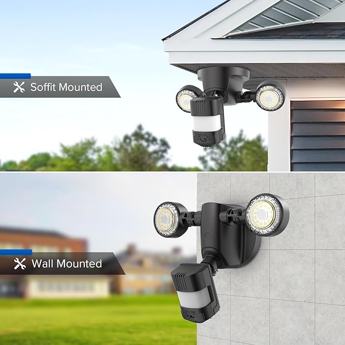 SANSI 25W 3000LM Motion Sensor Outdoor Security Lights, 5000K Daylight - Image 6