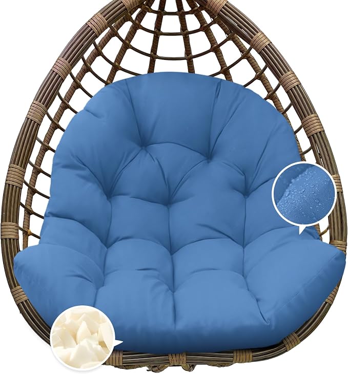 Egg Chair Cushion Replacement, Waterproof Outdoor Hanging Egg Chair Cushion by Tycdiose