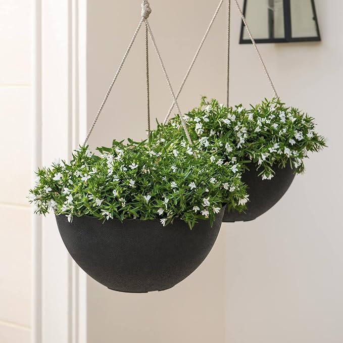 LA JOLIE MUSE Hanging Planters for Outdoor Plants, Large Hanging Planter - Image 7
