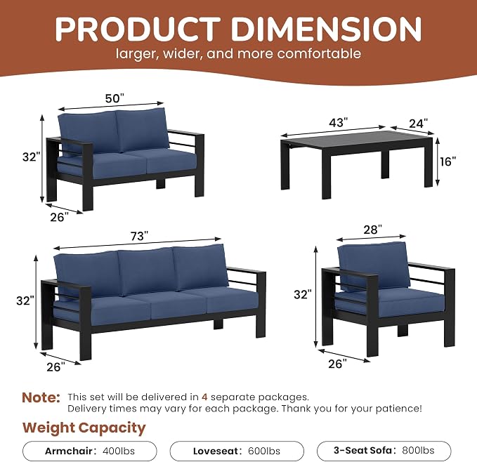 Solaste Aluminum Patio Furniture Set - Image 3