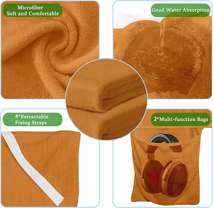 Super Soft & Thick Lounge Chair Towel Cover, Chaise Lounge Cover - Image 3