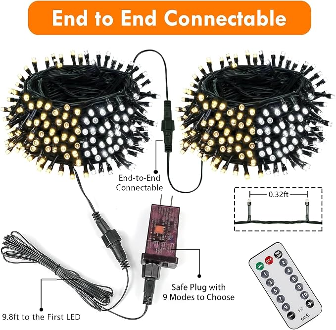 75.8 FT 200 LED Color Changing Christmas String Lights - Image 6