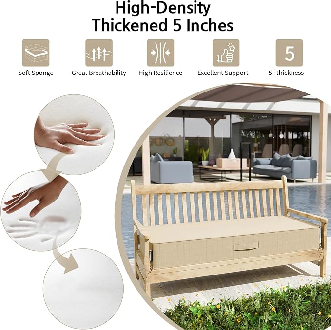 Outdoor Water-Resistant Olefin Chaise Lounge Cushions - Image 5