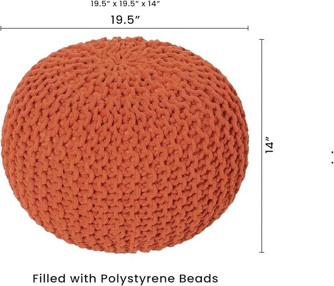 REDEARTH · Round Pouf Ottoman - Image 3