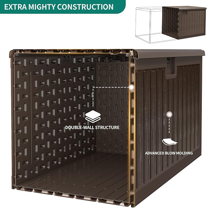 YITAHOME 90 Gallon Double-Wall Deck Box - Image 3