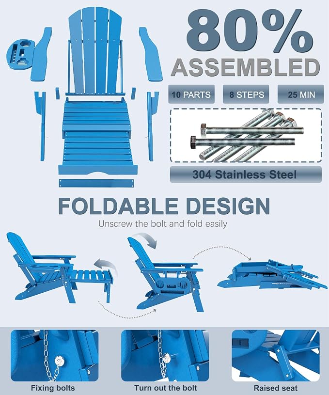 Adjustable Adirondack Chair - Image 7