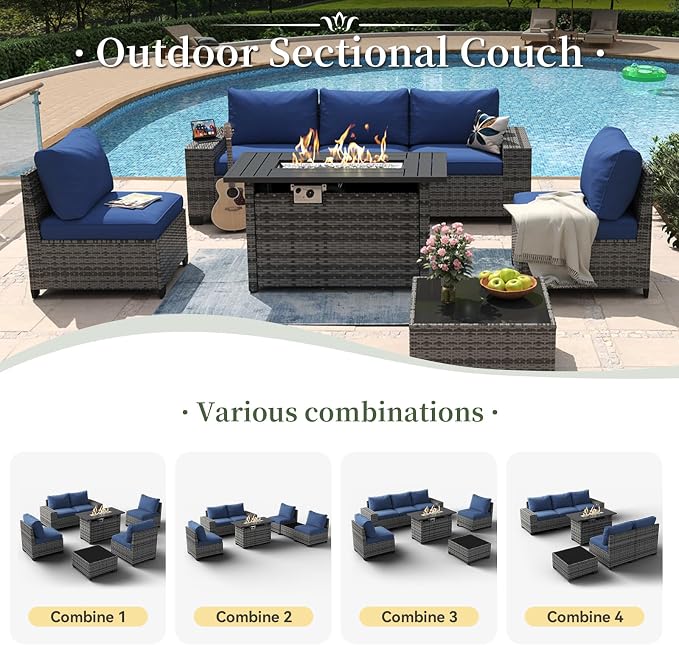 Aoxun 7 Piece Patio Furniture Set - Image 5