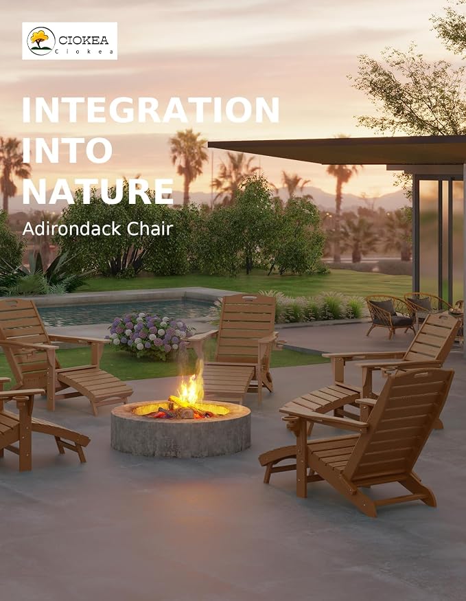 Ciokea Folding Adirondack Chair Set of 6 - Image 4